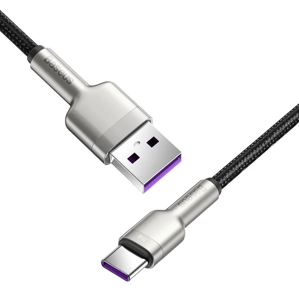 ⁨Kabel USB do USB-C Baseus Cafule, 66W, 0.25m (czarny)⁩ w sklepie Wasserman.eu