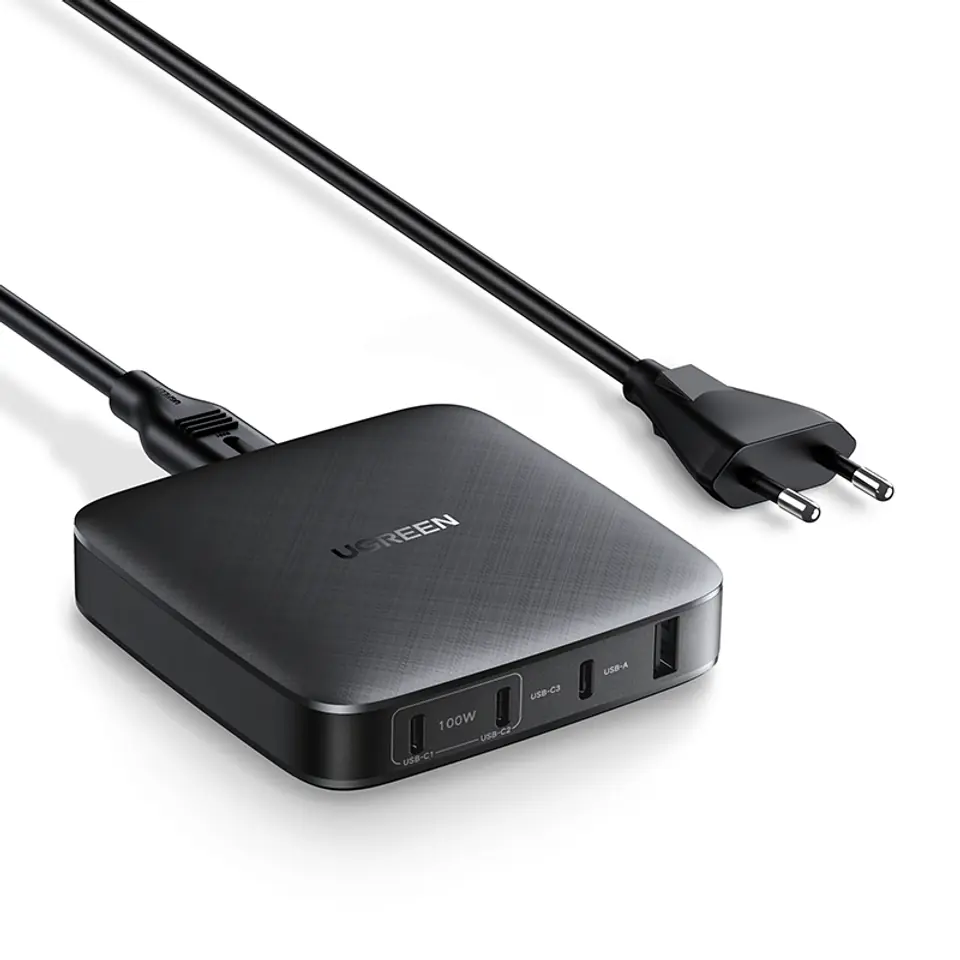 ⁨Wall charger UGREEN CD226, USB QC3.0, 3x USB-C, 100W, PD (black)⁩ at Wasserman.eu