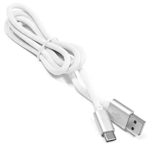 ⁨Kabel USB Typ-C silikonowy ExtremeStyle (2 m, biały)⁩ w sklepie Wasserman.eu