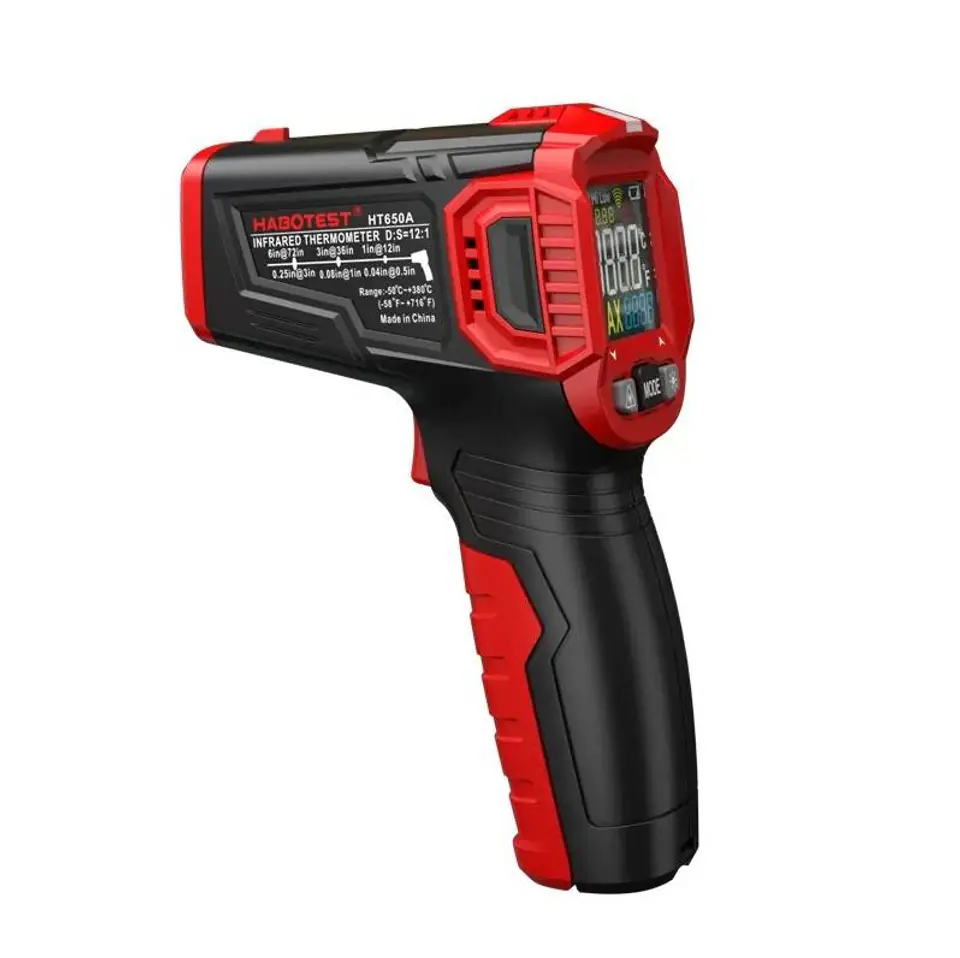 Pirometr laserowy z wyświetlaczem LCD Habotest HT650A w sklepie Wasserman.eu