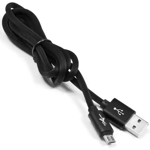 ⁨ExtremeStyle silicone microUSB cable (2 m, black)⁩ at Wasserman.eu