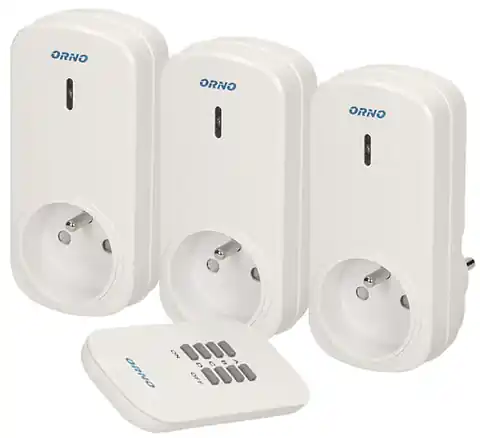 ⁨A set of 3 + 1 remote controlled sockets Orno⁩ at Wasserman.eu