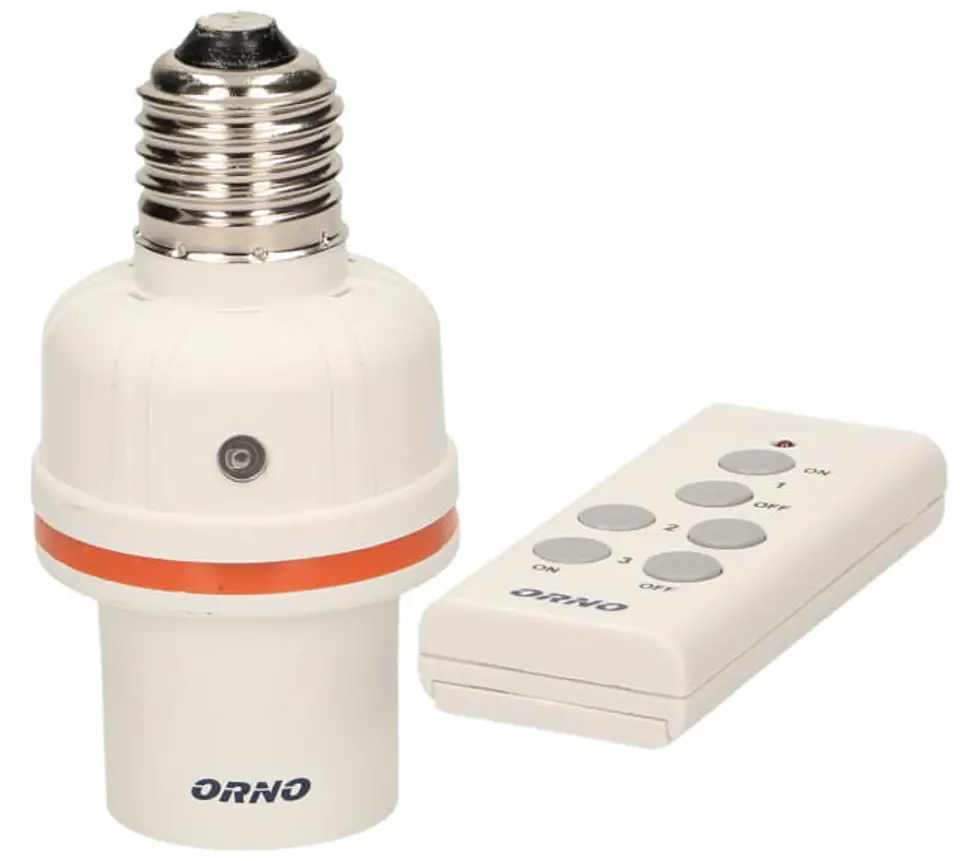 E27 bulb socket controlled by the Orno remote control at Wasserman.eu