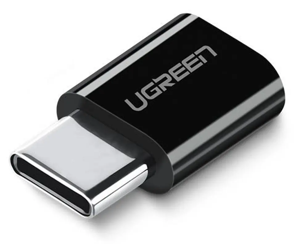 ⁨Adapter micro USB do USB-C UGREEN US157 (czarny)⁩ w sklepie Wasserman.eu