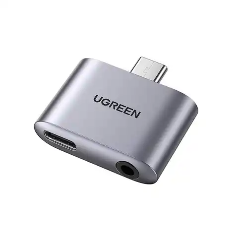 ⁨USB-C to USB-C adapter and 3.5mm jack UGREEN CM231 (grey)⁩ at Wasserman.eu