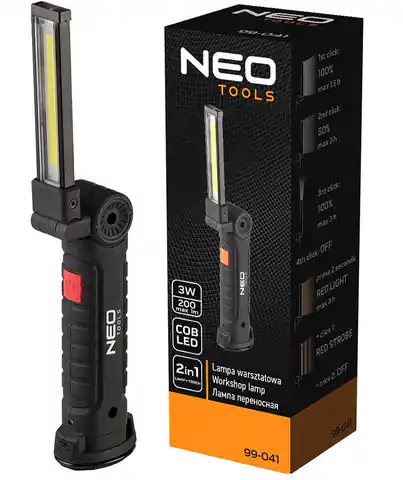 ⁨Lampa warsztatowa akumulatorowa COB + latarka, Neo⁩ w sklepie Wasserman.eu