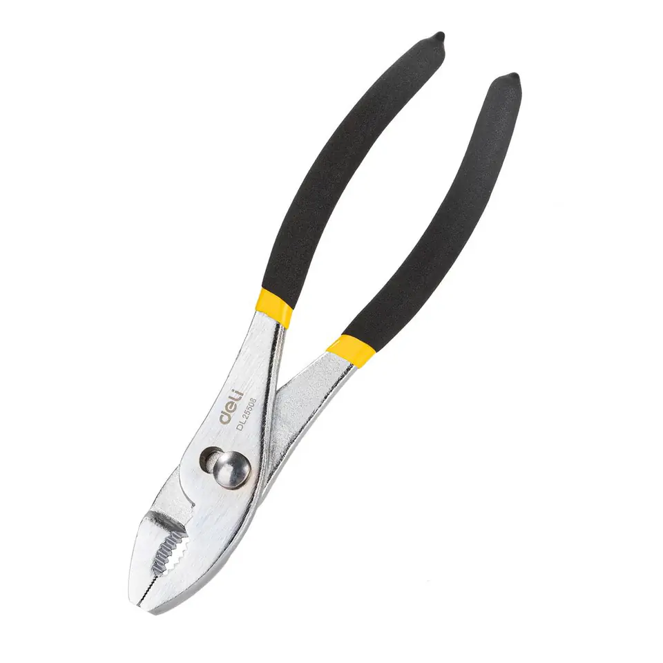 ⁨Clamping pliers Deli Tools EDL25508, 8'' (black-yellow)⁩ at Wasserman.eu