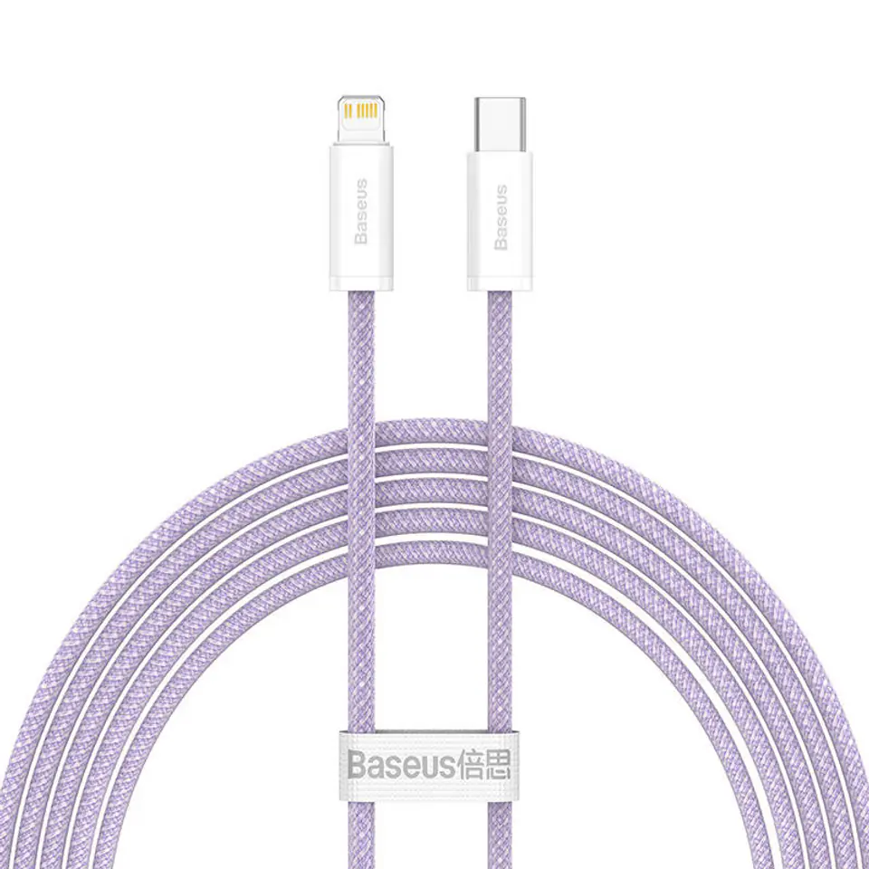 ⁨USB-C to Lightning Baseus Dynamic Series Cable, 20W, 2m (Purple)⁩ at Wasserman.eu