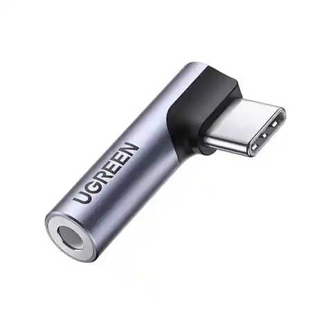 ⁨Adapter audio UGREEN AV154 USB-C do mini jack 3.5mm (szary)⁩ w sklepie Wasserman.eu