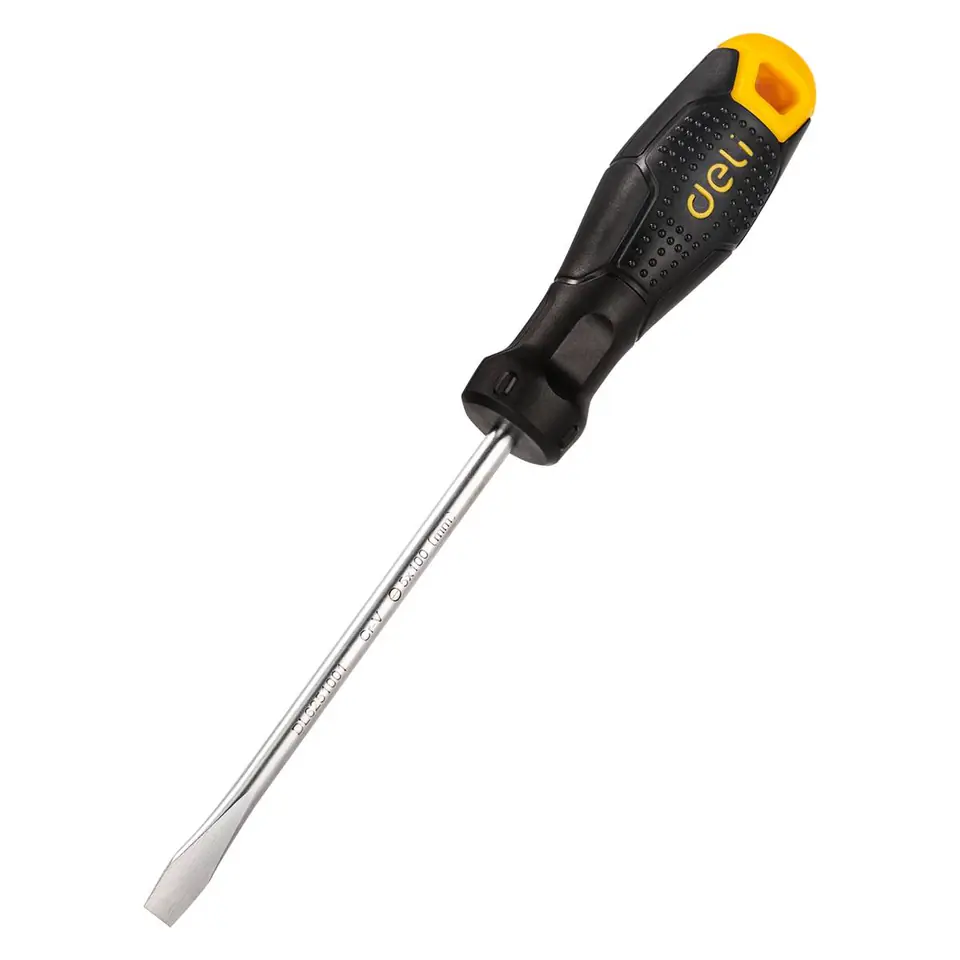 ⁨Slotted screwdriver Deli Tools EDL6251001, 5x100mm (black)⁩ at Wasserman.eu