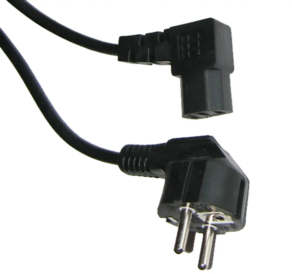 ⁨KPO2772B-3 Mains Power Cable For Computer Angled 3m⁩ at Wasserman.eu