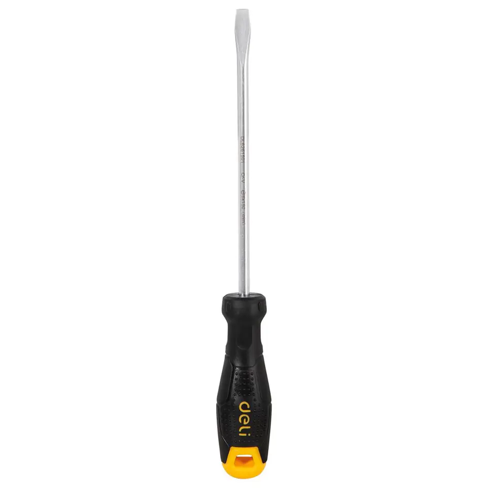 ⁨Slotted screwdriver Deli Tools EDL6261501, 6x150mm (black)⁩ at Wasserman.eu