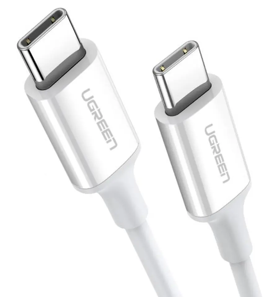 ⁨USB-C to USB-C Cable ugreen US264, 60W, 2m (white)⁩ at Wasserman.eu