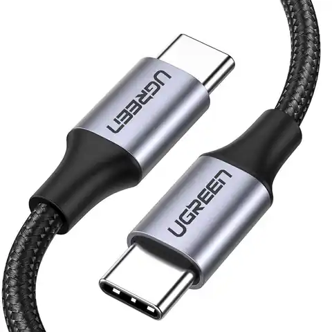 ⁨USB-C to USB-C UGREEN QC 3.0 PD 3A 60W 1m cable (black)⁩ at Wasserman.eu