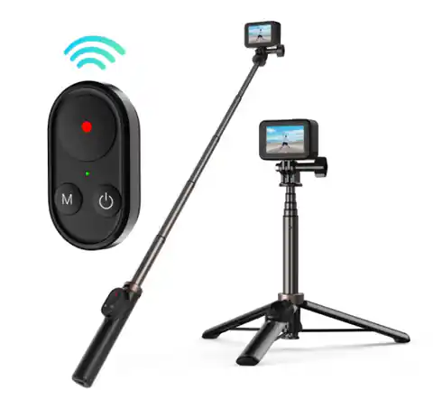 ⁨Selfie stick Telesin do smartfonów i kamer sportowych z pilotem BT (TE-RCSS-001)⁩ w sklepie Wasserman.eu