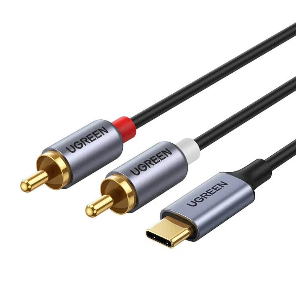 UGREEN CM451 Kabel USB-C do 2x RCA (Cinch) 1.5m (czarny) w sklepie Wasserman.eu
