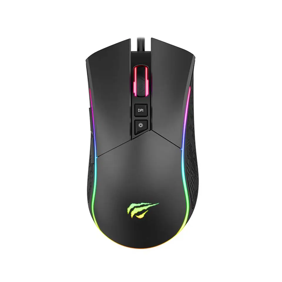 ⁨Havit GAMENOTE MS1001S RGB 800-4800 DPI Gaming Mouse⁩ at Wasserman.eu