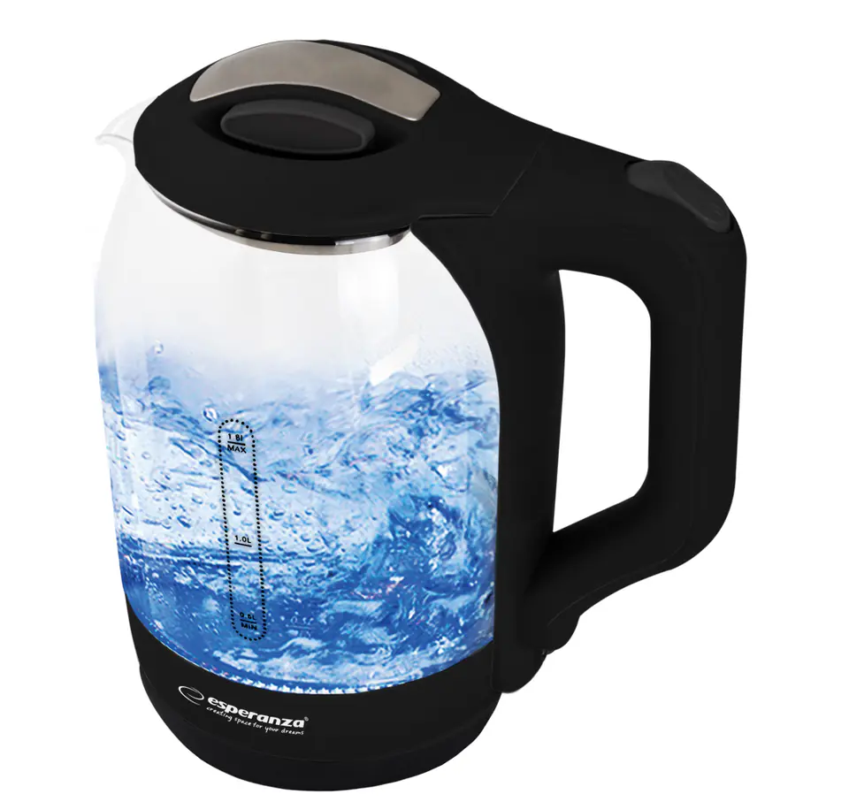 ⁨Czajnik elektryczny Esperanza YUKON EKK025K (1500W 1.7l; kolor przeźroczysty)⁩ w sklepie Wasserman.eu