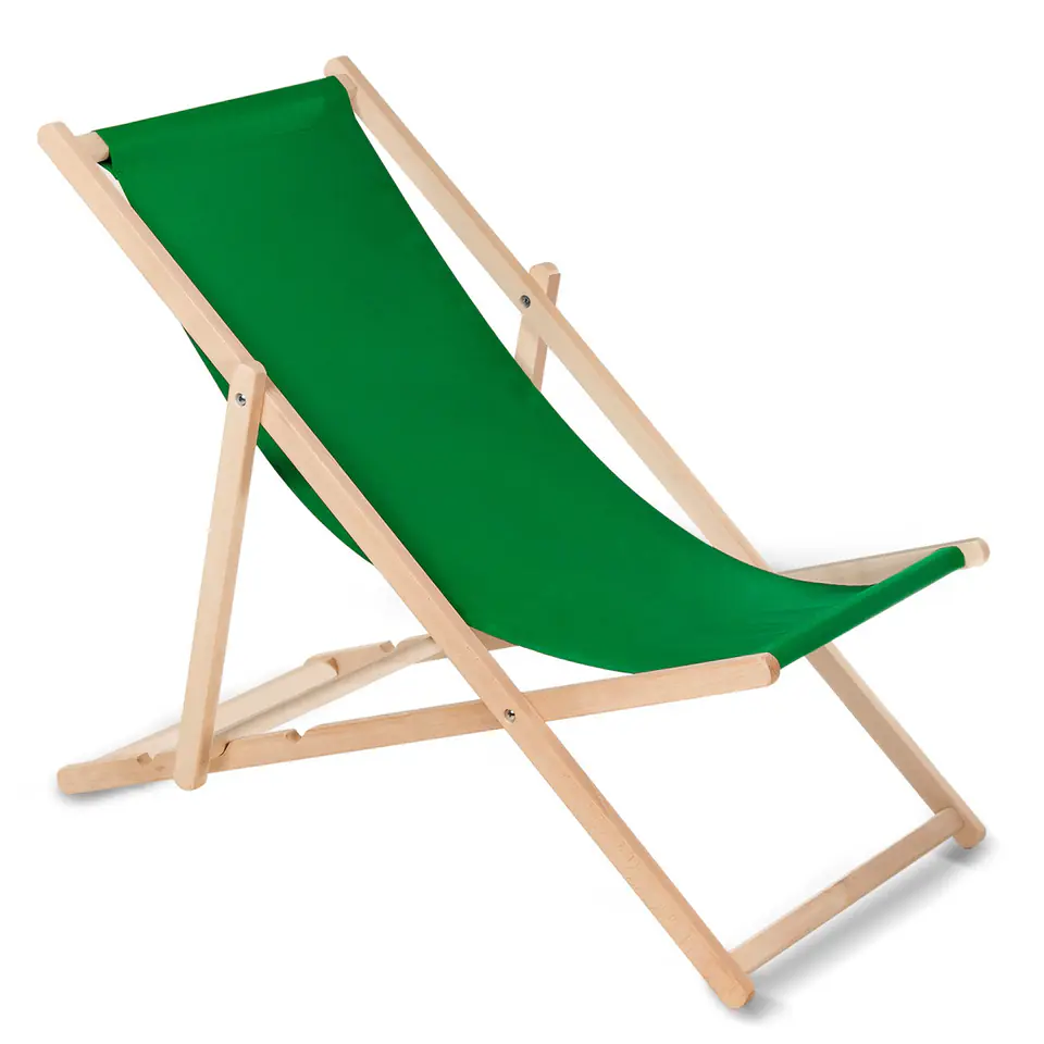 ⁨Wooden chair made of quality beech wood with three adjustable backrest positions Color green GreenBlue GB183⁩ at Wasserman.eu