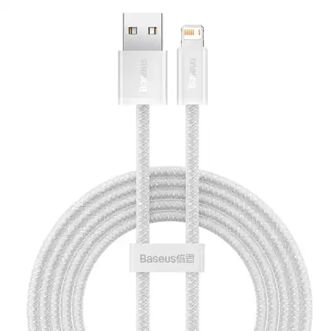 ⁨USB cable for Lightning Baseus Dynamic, 2.4A, 2m (white)⁩ at Wasserman.eu