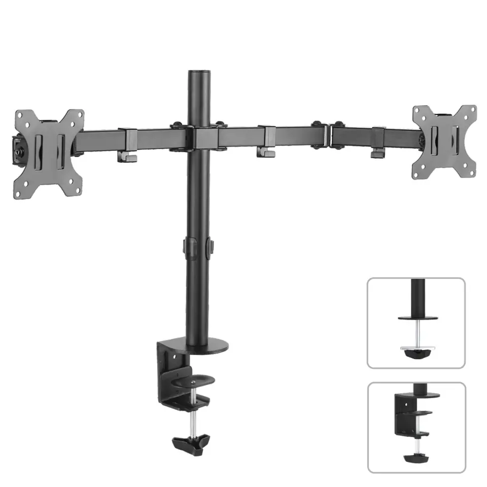 Desk handle for 2 LCD monitors MC-754 13-32 "8kg vesa 75x75 and 100x100 at Wasserman.eu