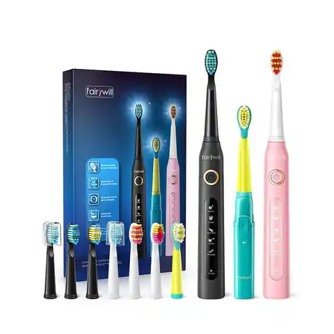 ⁨Family Sonic Toothbrush Set with FairyWill FW-507 Tip Set⁩ at Wasserman.eu