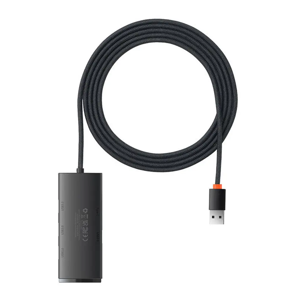 ⁨Baseus Lite Series 4in1 USB to 4x USB 3.0 2m Hub (Black)⁩ at Wasserman.eu