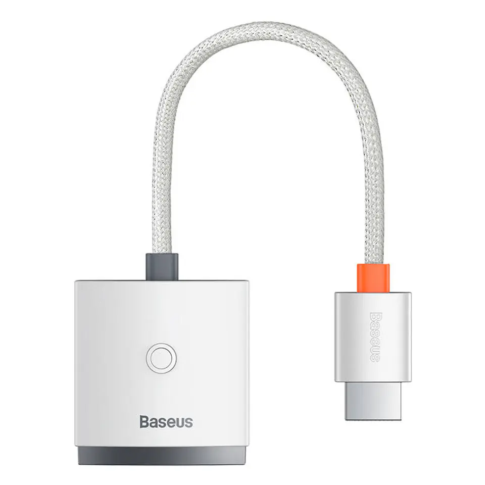 ⁨Baseus Lite Series HDMI to VGA Adapter with Audio (White)⁩ at Wasserman.eu