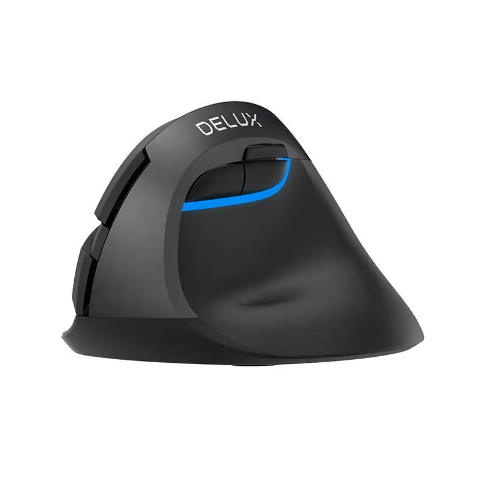 Bezprzewodowa mysz pionowa Delux M618Mini DB BT+2.4G 2400DPI (czarna) w sklepie Wasserman.eu