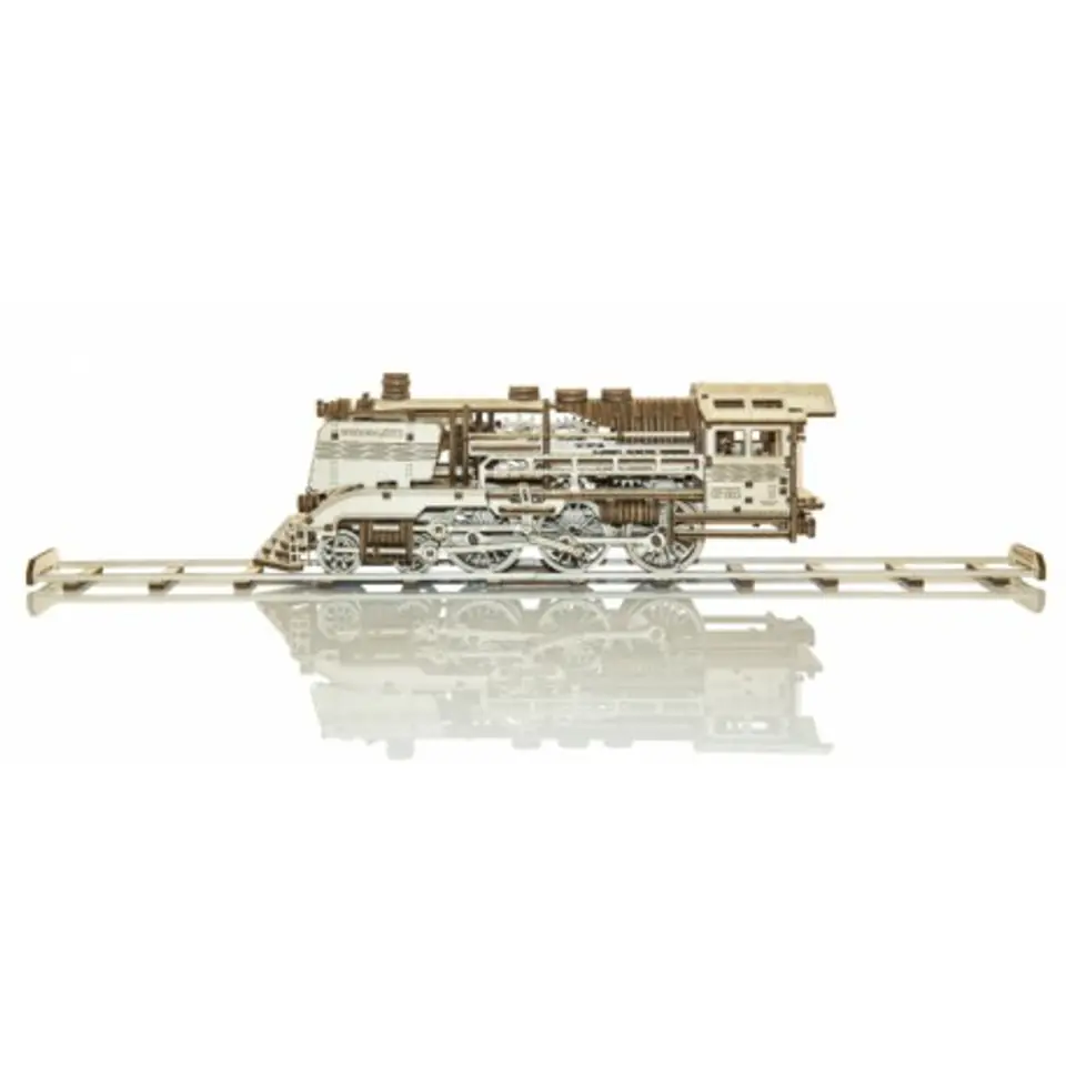 ⁨Drewniane puzzle mechaniczne 3d wooden.city - wooden express + tory⁩ w sklepie Wasserman.eu