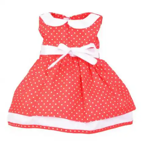 ⁨Sukienka dla lalki 35-45cm elizabeth - czerwona w kropki⁩ w sklepie Wasserman.eu