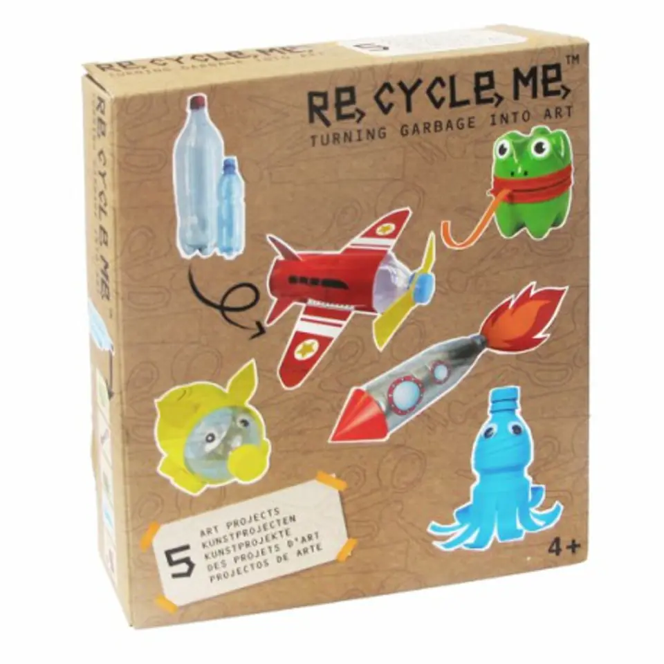 ⁨Zestaw kreatywny - samolot - re-cycle-me - 5 zabawek⁩ w sklepie Wasserman.eu