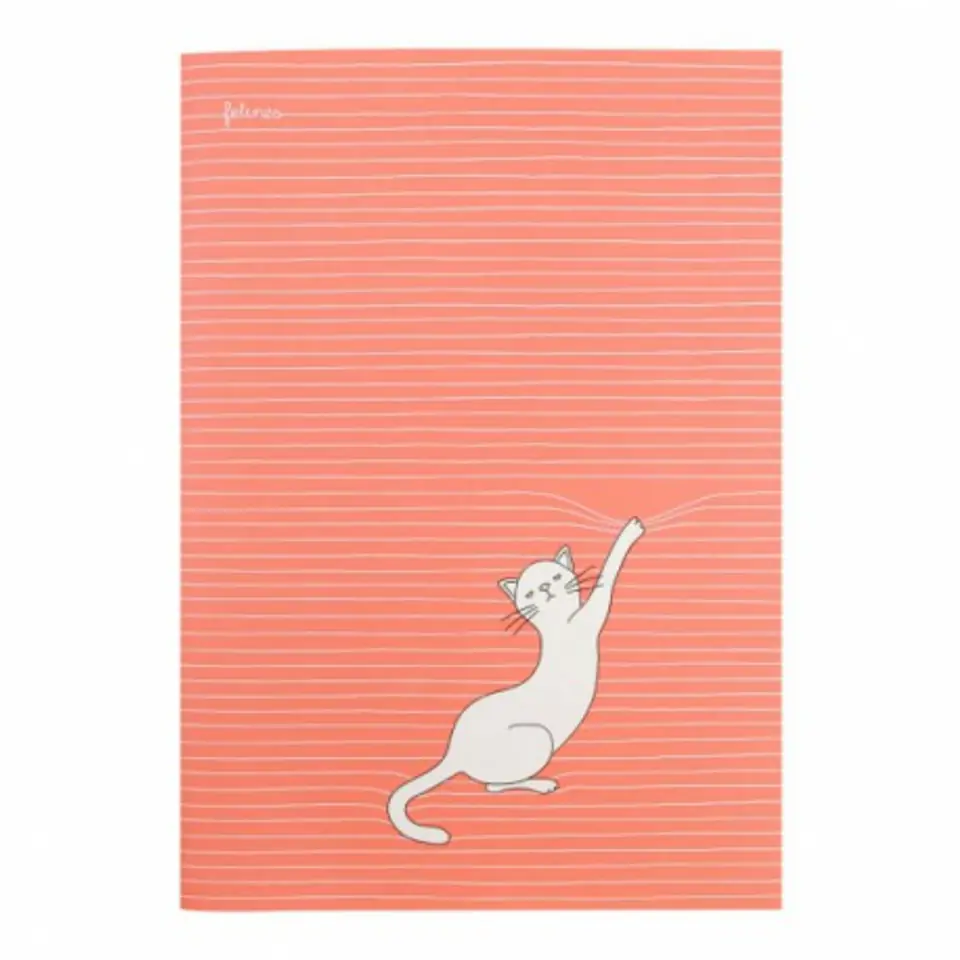 ⁨Large notebook - felines - cats - asking fur trouble (bold orange)⁩ at Wasserman.eu