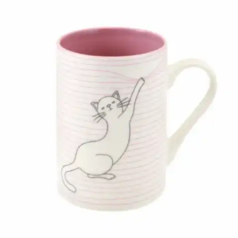 ⁨Mug - felines - cats - asking fur trouble (pink)⁩ at Wasserman.eu