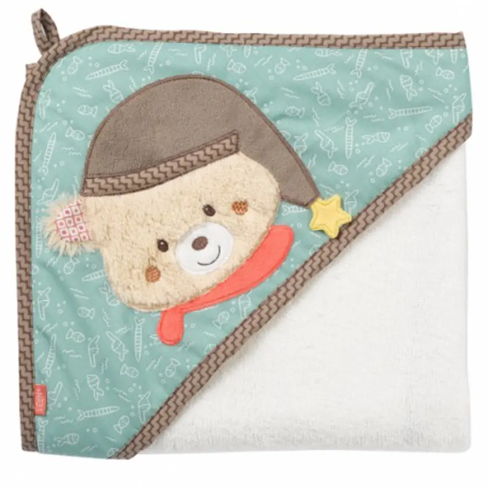 ⁨Towel with hood, bruno bear, from the collection: bruno⁩ at Wasserman.eu