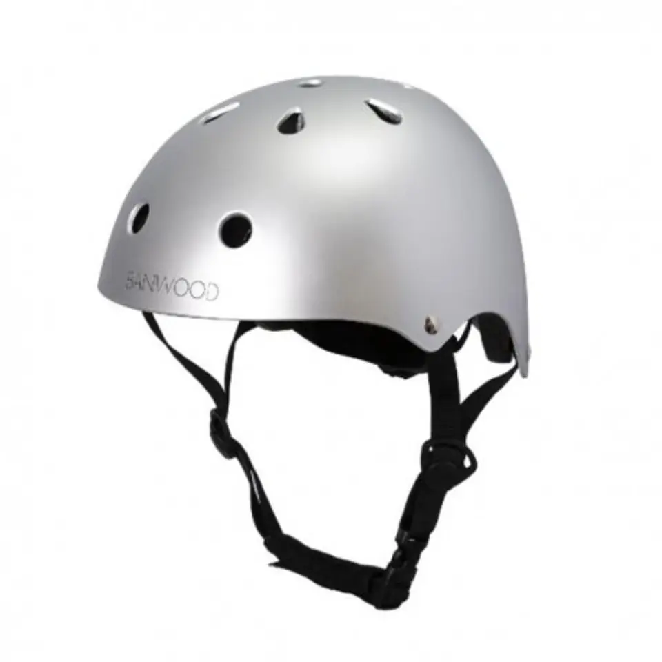 ⁨Banwood kids cycling helmet chrome⁩ at Wasserman.eu