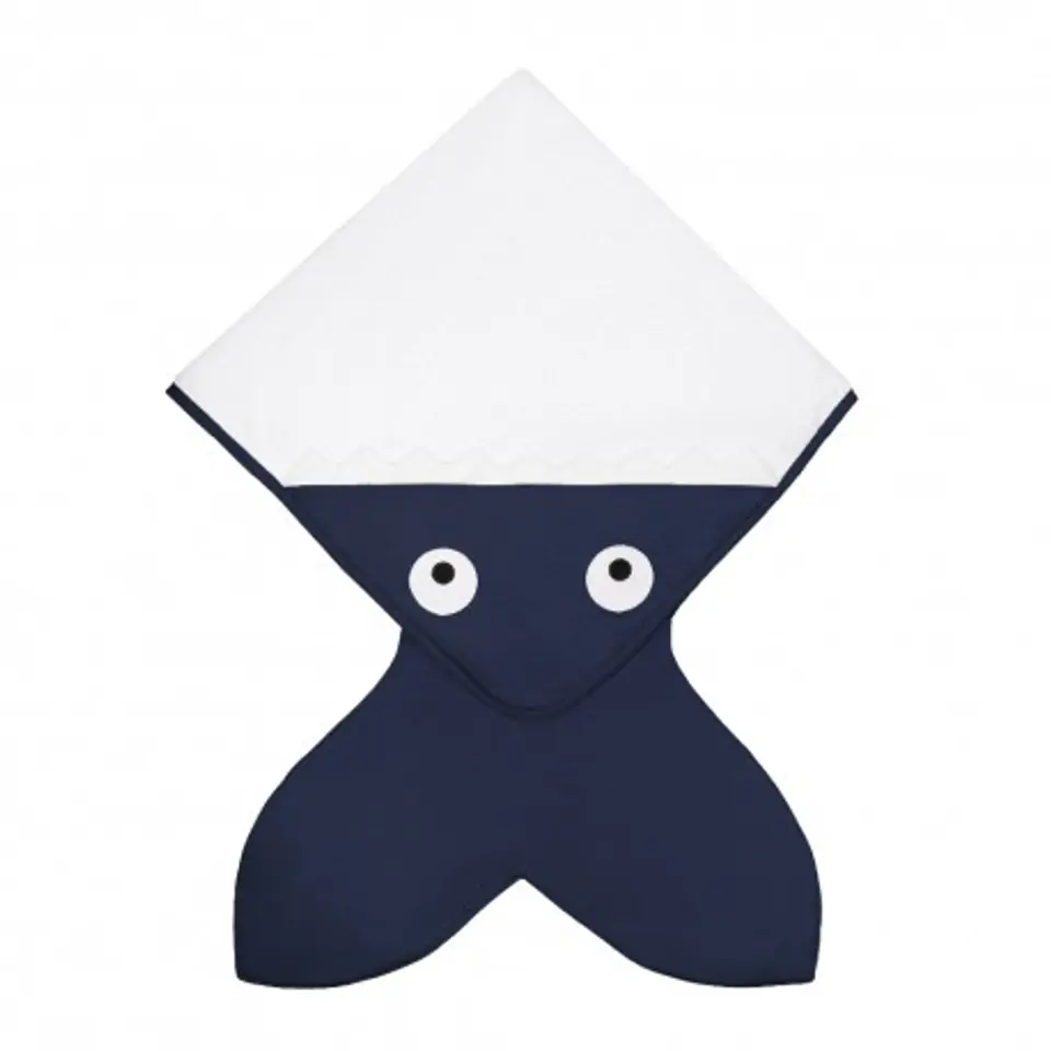 ⁨Baby bites towel with hood 75 x 75 cm navy⁩ at Wasserman.eu