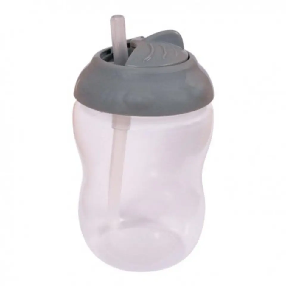 ⁨Filibabba bottle with straw grey⁩ at Wasserman.eu