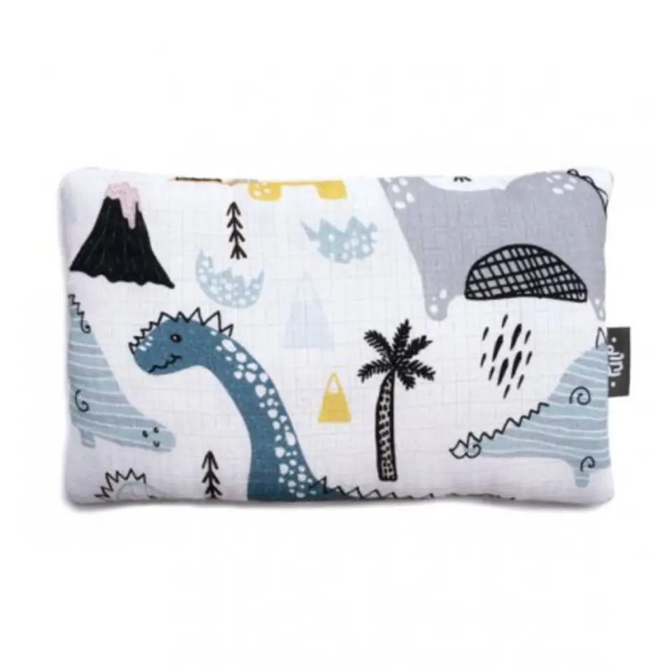 ⁨Bamboo muslin pillow with silver ions (dinosaurs)⁩ at Wasserman.eu