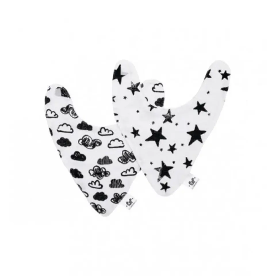 ⁨Bibs in a two-pack (clouds + stars)⁩ at Wasserman.eu