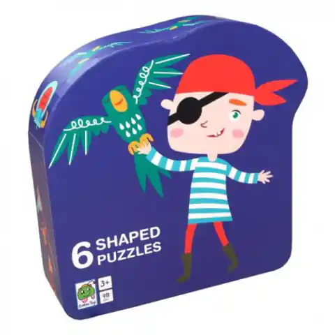 ⁨Puzzle dla dzieci w ozdobnym pudełku, pirat,⁩ w sklepie Wasserman.eu