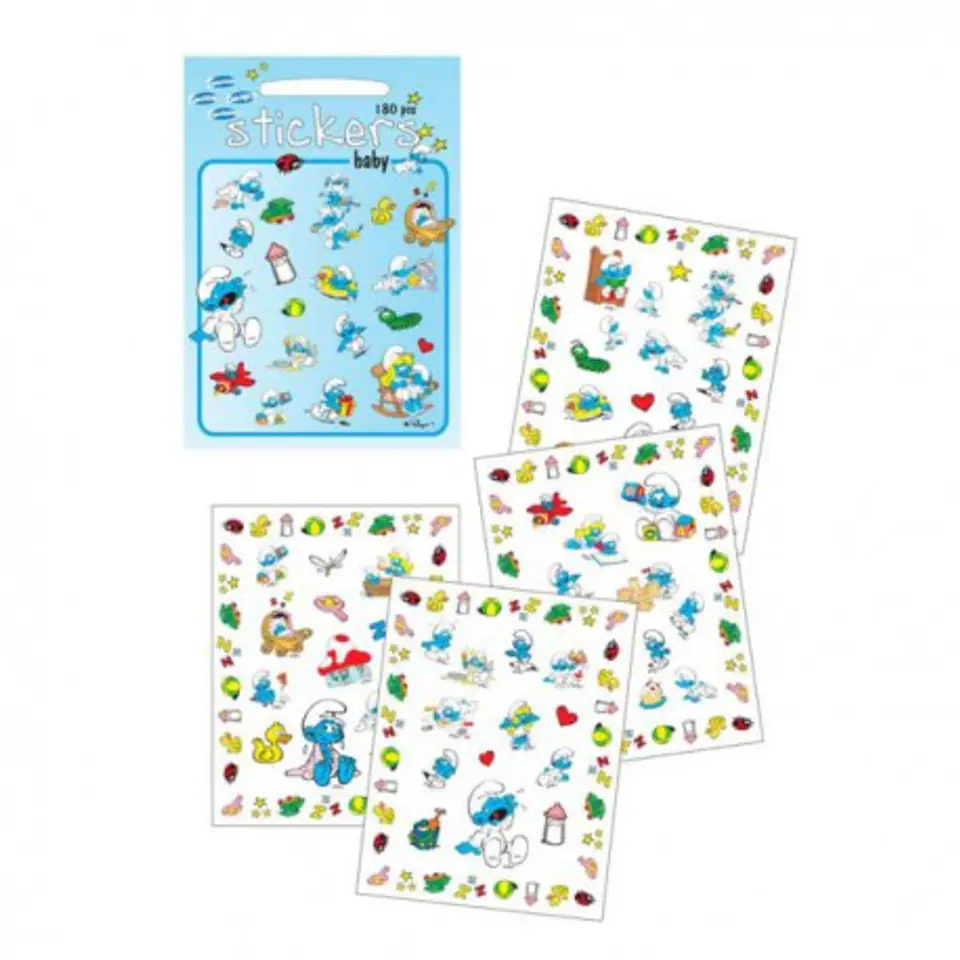 ⁨Sticker set 180 pcs., baby - smurfs, barbo⁩ at Wasserman.eu