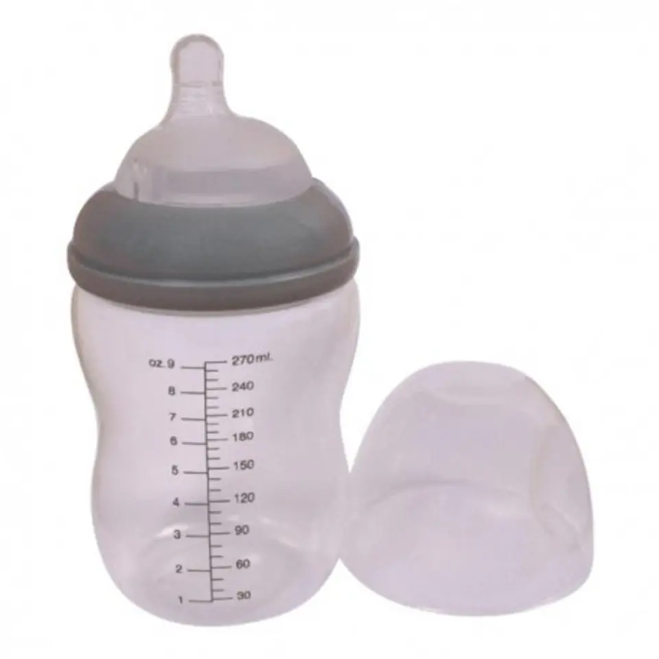 ⁨Filibabba bottle with nipple 0m+ 270 ml grey⁩ at Wasserman.eu