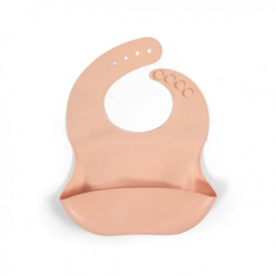 ⁨Filibabba silicone bib with peach pocket⁩ at Wasserman.eu