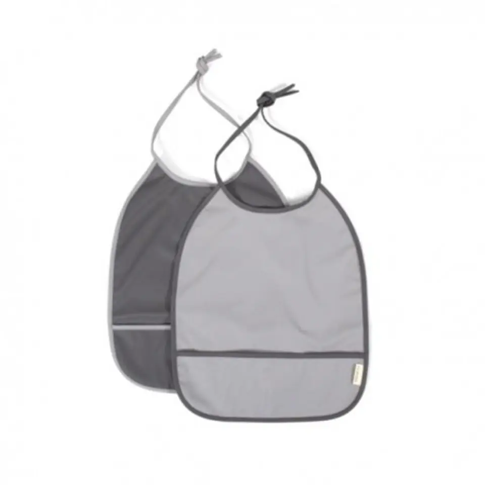 ⁨Filibabba bib tied 2 pcs. Stone Grey-Cloudy⁩ at Wasserman.eu