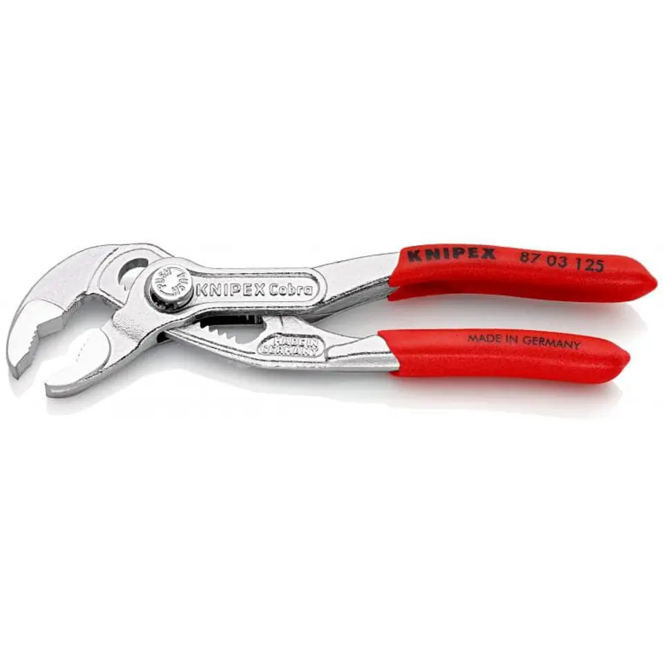 ⁨ADJUSTABLE PIPE PLIERS COBRA 125MM, CHROME⁩ at Wasserman.eu