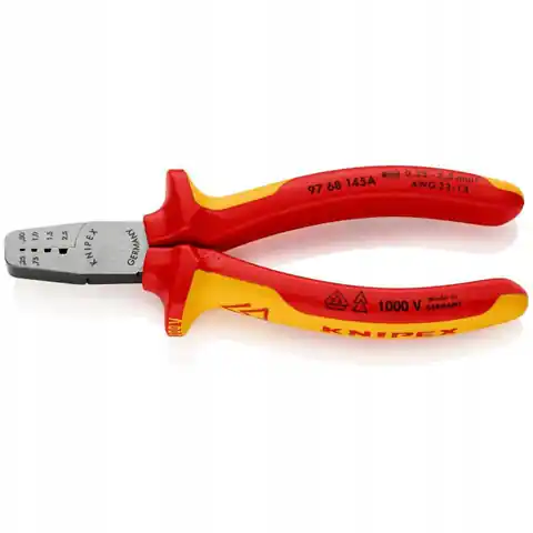 ⁨PLIERS FOR CRIMPING CABLE SLEEVES. 0.25-2.5MM INSULATED⁩ at Wasserman.eu