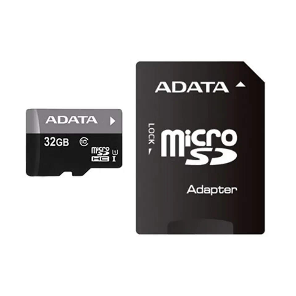 ⁨ADATA Premier UHS-I 32 GB, MicroSDHC, Flash memory class 10, Adapter⁩ at Wasserman.eu