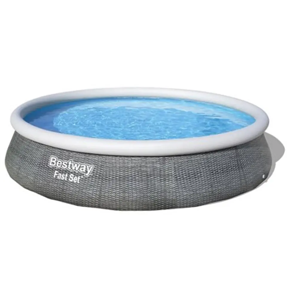 ⁨Bestway 57376 Fast Set expansion pool with filter pump Grey 3.96m x 84cm⁩ at Wasserman.eu