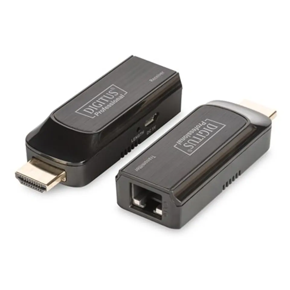 ⁨Extender HDMI do 50m Cat.6/7, 1080p 60Hz FHD, HDCP 1.2, z audio (set)⁩ at Wasserman.eu